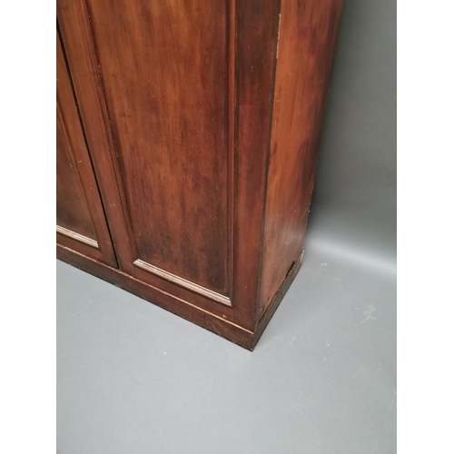 301 - Victorian mahogany two door wardrobe {196 cm H x 130 cm W x 55 cm D}.