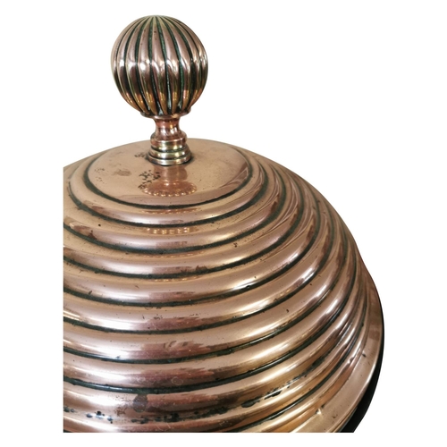 325A - Unsual Edwardian copper and metal coal bucket {57 cm H x 37 cm Dia.}.