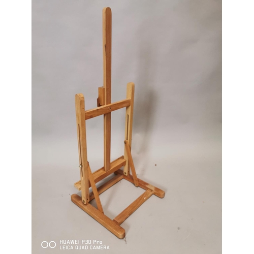 37 - Pine table artist easel {78 cm H x 32 cm W}.