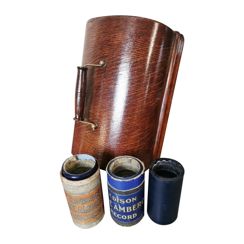 424 - Rare Edwardian Edison phonograph - Trade Mark A Edison {56 cm H x 44 cm W x 41 cm D}.