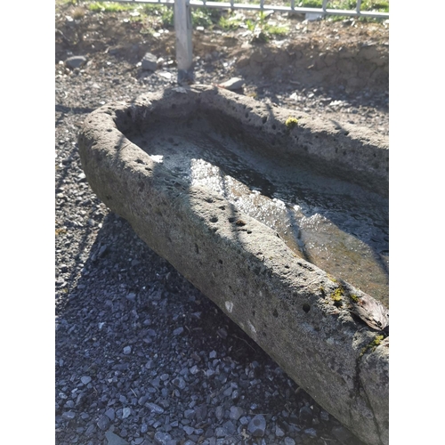 468 - 18th C. sandstone trough {21 cm H x 95 cm W x 40 cm D}.