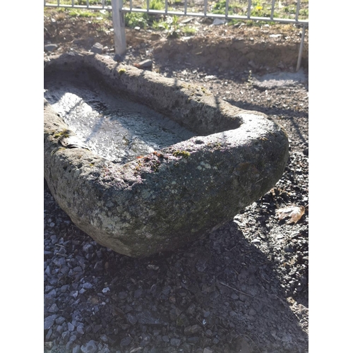 468 - 18th C. sandstone trough {21 cm H x 95 cm W x 40 cm D}.