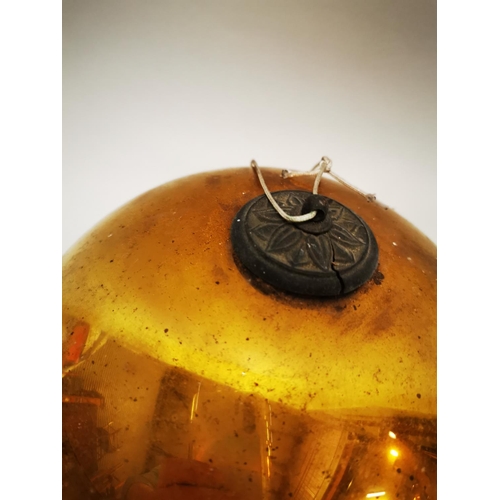 72 - Rare early 20th C. mercury glass witches ball {23 cm Dia.}.