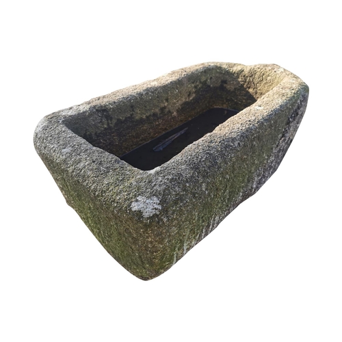 435 - 18th C. granite stone trough {29 cm H x 79 cm W x 44 cm D}.
