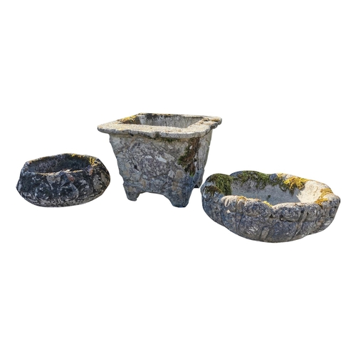 440 - Three early 20th C. composition planters.