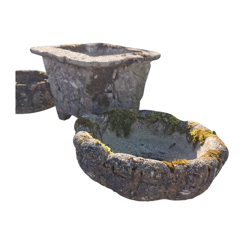 440 - Three early 20th C. composition planters.