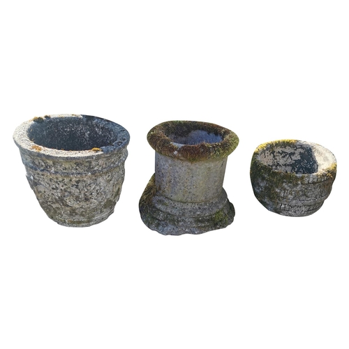 446 - Three 20th C. composition planters.