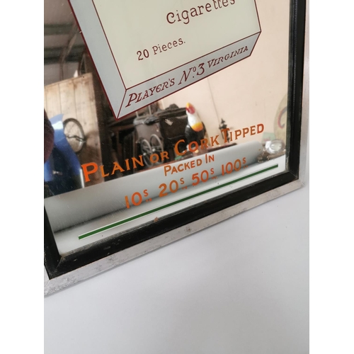 264 - Player's No 3 Virginia Cigarettes advertising mirror. { 57cmH X 47 cmW }.