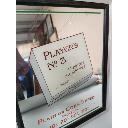 264 - Player's No 3 Virginia Cigarettes advertising mirror. { 57cmH X 47 cmW }.