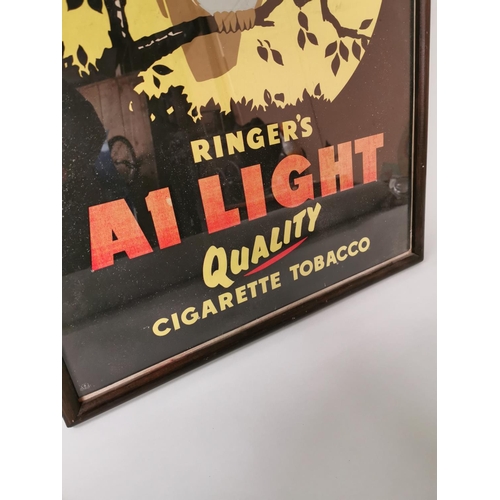 57 - Unusual Ringer's Cigarette Tobacco advertising print {74 cm H x 53 cm W}.