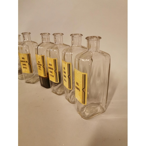 67 - Collection of ten Chemist's bottles - some with original labels.