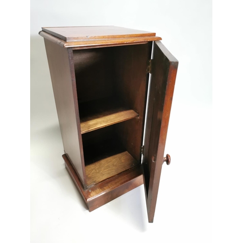 80 - 19th. C. mahogany bedside locker with single drawer. {75 cm H x 38 cm W x 33 cm D}.