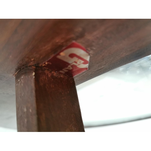 87 - G- Plan coffee table with inset glazed panel and G - Plan sticker on underside of table. { 46cm H X ... 
