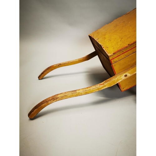 88 - Early 20th C. hand painted child's cart. { 43 cm H x 80 cm L x 40 cm D}