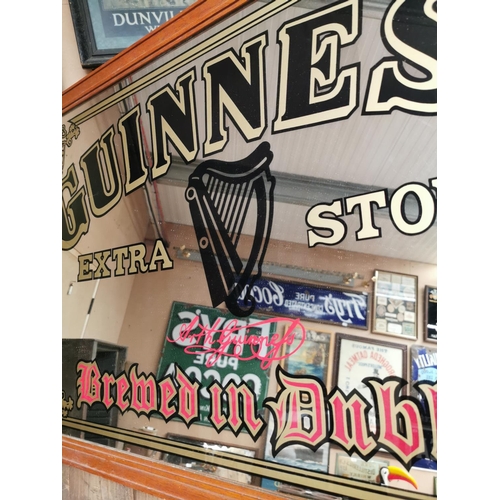 Guinness Extra Stout brewed in Dublin framed advertising mirror