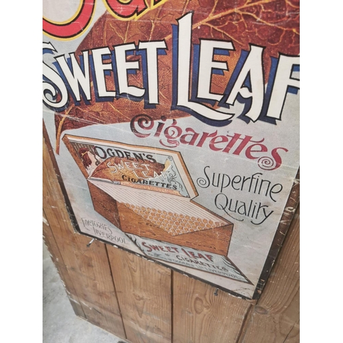 526 - Ogden's Sweet Leaf Cigarettes advertising print { 81cm H X 40cm W }.