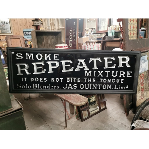 540 - Smoke Repeater Mixture It Does Not Bite The Tongue Sole Blenders Jas. Quinton Limd. hand carved wood... 