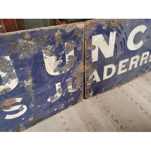 542 - Rare Inny Junction Cavan, Clones, Juaderreen & Sligo two part enamel Railway sign  - Inny Junction w... 