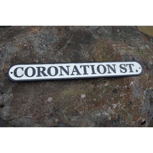 634 - Coronation St. metal wall sign.