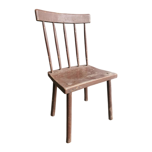58 - 19th C. painted pine Antrim chair {79cm H x 45cm W x 44cm D}