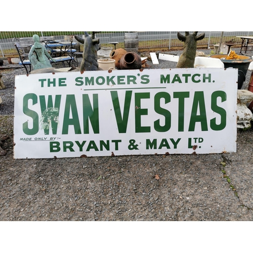 Bryant and May Swan Vesta The Smokers Match enamel advertising