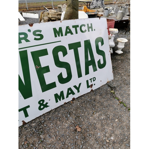 Bryant and May Swan Vesta The Smokers Match enamel advertising