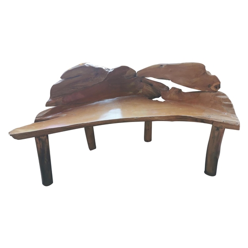 937 - Midi wood bench. {76 cm H  x 147 cm W x 45 cm D].