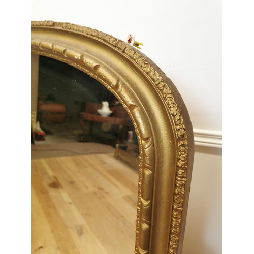 32 - 19th. C. giltwood overmantle { 134cm H X 132cm W }.