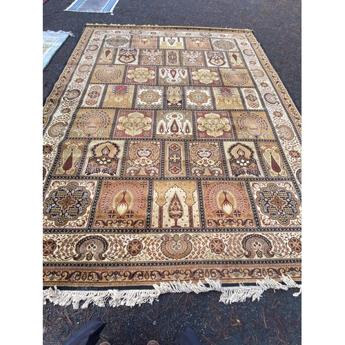 Y3047 中国 Keshan ウール 手織 絨毯 大判 213×137㎝ Y3047 中国 Keshan ウール 手織 絨毯 大判 213×137㎝ 【楽天市場