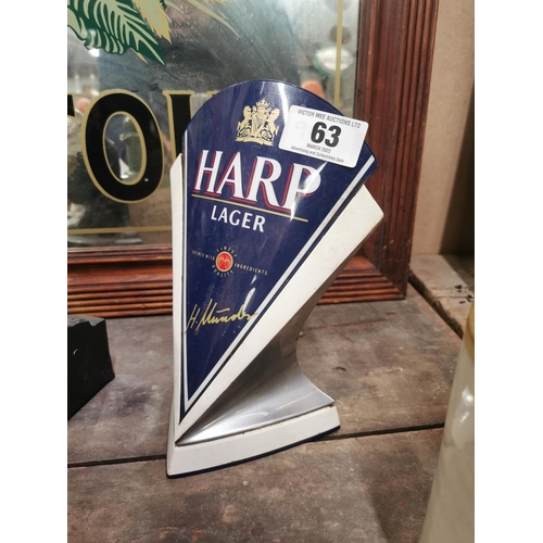 63 - Harp Lager Perspex counter light.