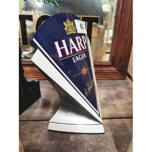 63 - Harp Lager Perspex counter light.