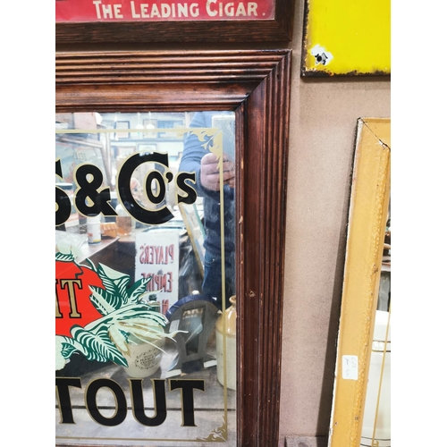 66 - Guinness & Co's on Draught Extra Stout advertising mirror. {69 cm H x 94 cm W }.