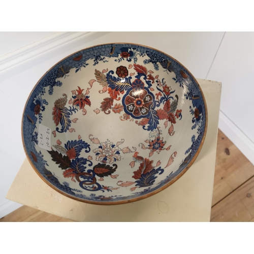 25 - 19th C. hand painted Spode bone china bowl. {10 cm H x 23 cm Diam}.