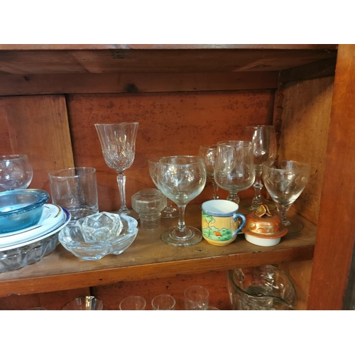 90 - Large collection of miscellaneous wine glasses and others.