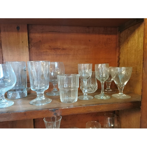 90 - Large collection of miscellaneous wine glasses and others.