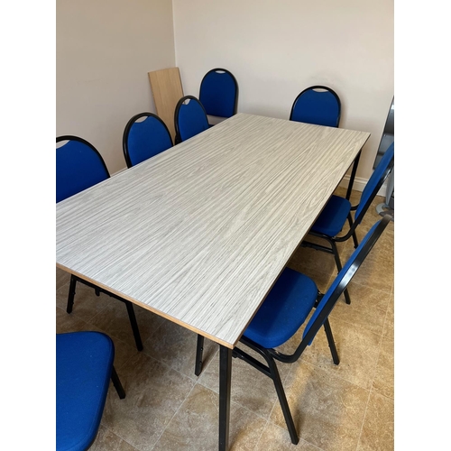 594 - Canteen table {182 cm W x 79 cm H x 92 cm D}