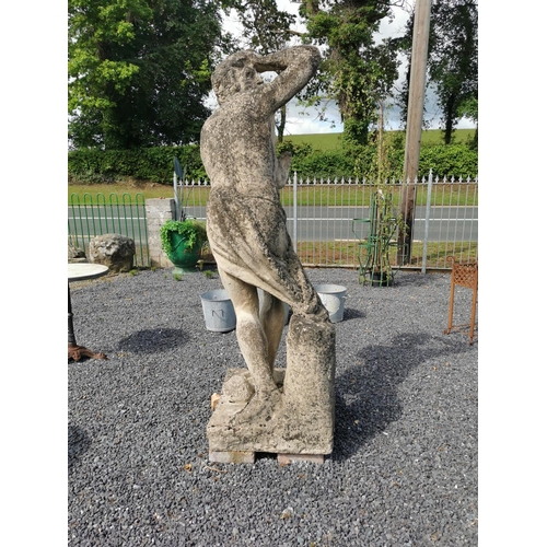 18 - Exceptional quality composition stone statue of David A150622 SOLD {205 cm H x 60 cm W x 65 cm D}.