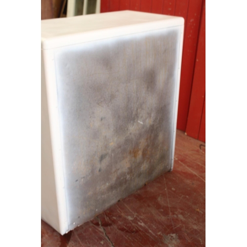 1094 - Metal Hilners Vespa industrial cabinet {101 cm H x 90 cm W x 45  cm D}.