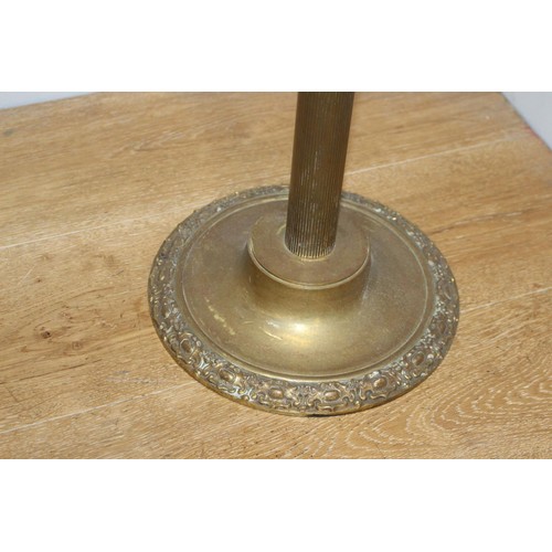 230 - Solid brass revolving shop display tie stand {140 cm H x 46 cm Dia.}.