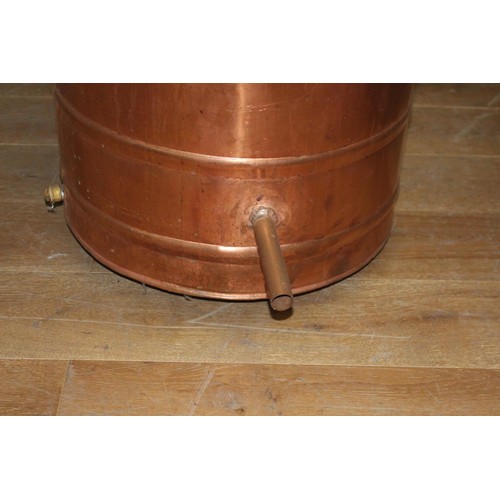 234 - Large copper still {210 cm H x 170 cm W x 90 cm D}.