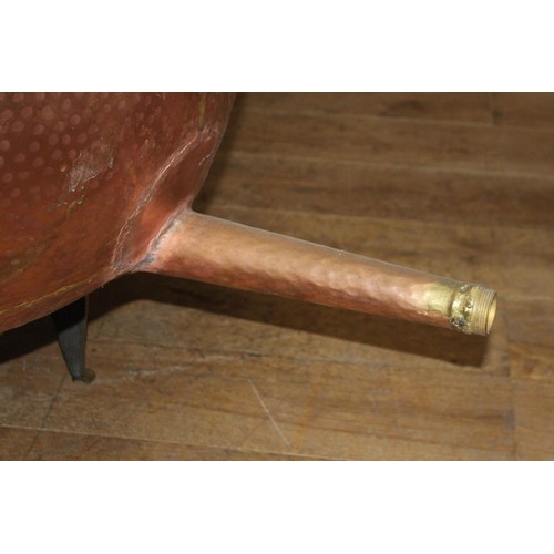 234 - Large copper still {210 cm H x 170 cm W x 90 cm D}.