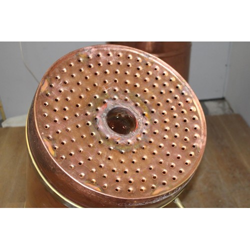 234 - Large copper still {210 cm H x 170 cm W x 90 cm D}.