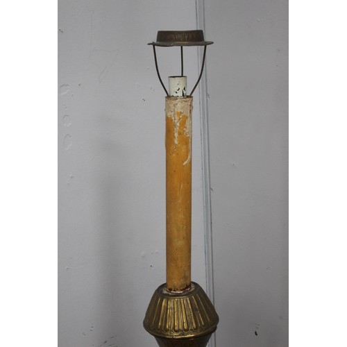 239 - Brass standard lamp {160 cm H x 40 cm Dia.}.