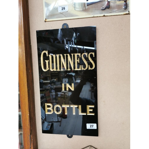 27 - Guinness in Bottle slate advertising sign {51 cm H x 28 cm W}.