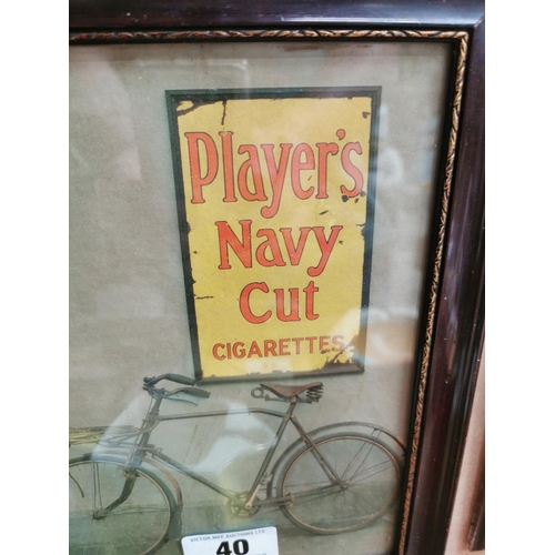 40 - Player's Navy cut framed advertising print {29 cm H x 22 cm W}.