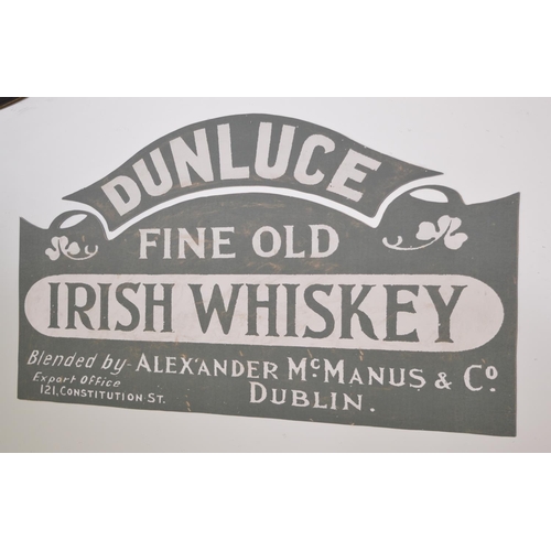 47A - Dunluce fine old Irish Whiskey Dublin advertising mirror {88 cm H X 128 cm W}