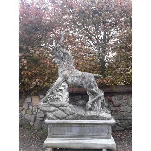 307 - Composition model of Stag on rectangular base {237 cm H x 158 cm W x 53 cm D}