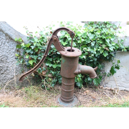 11 - French cast iron sink pump. { 65cm H X 64cm W X 18cm D }.