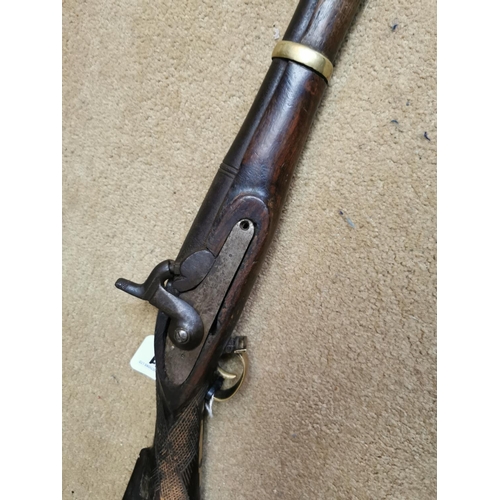 151 - 19th C. percussion cap rifle {110 cm L}.