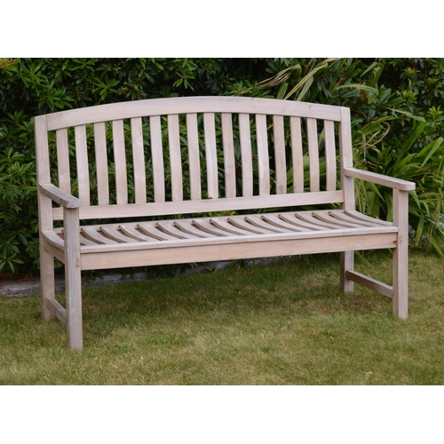 54 - Teak garden bench {90 cm H x 150 cm W}
